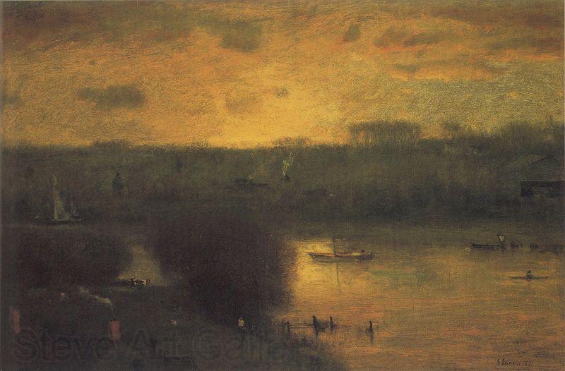 George Inness Sunset on the Passaic Norge oil painting art